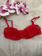 Nice red padded underwired Bra size it3b eu75b us34b