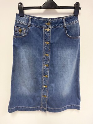 Bouton Europeen Jupe En Jean Amazon WHISTLES BLUE DENIM