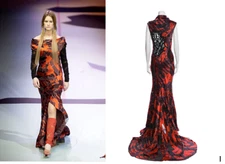 CHRISTIAN LACROIX Vintage WA02 Runway Embellished Long Dress US6