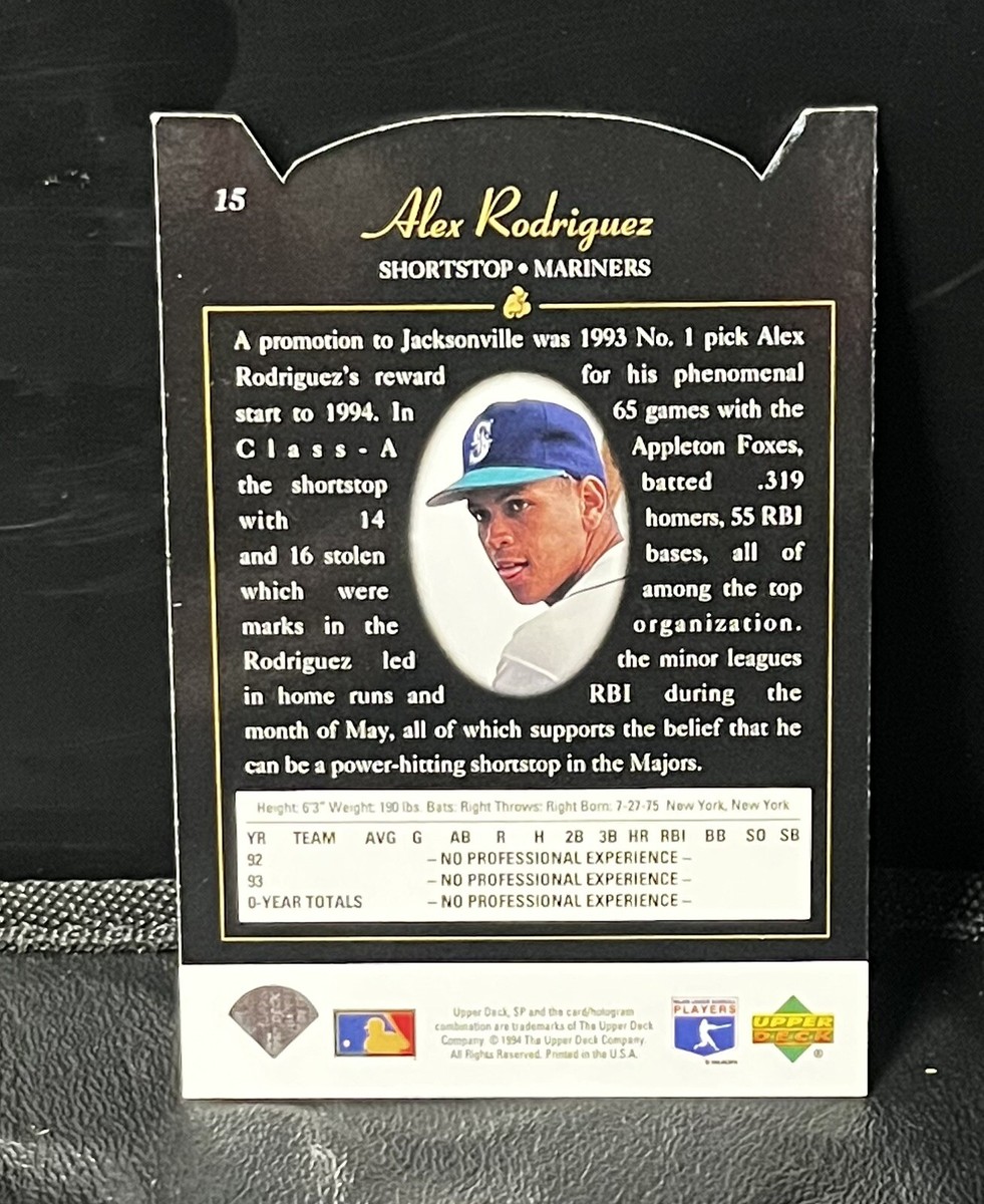 1994 SP Foil Die-Cut #15 Alex Rodriguez Seattle Mariners RC Rookie