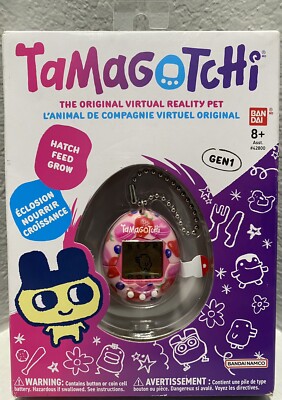Tamagotchi Gen1 Pink Virtual Reality Pet Game BanDai Hatch Feed Grow Open Box