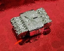 Vintage Elegant Tie Tack Tie Pin Mid Century Silver Tone Atomic Starburst