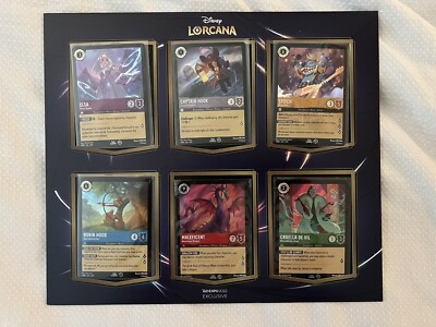 Disney D23 Expo 2022 Lorcana Set of 6 Cards Graded Signed