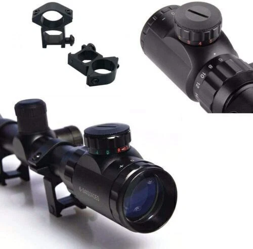 Hunting Riflescope Red/Green Dot Sight 6-24x Zoom 50mm AOEG 11mm & 20mm Rails UK - Image 2 of 4