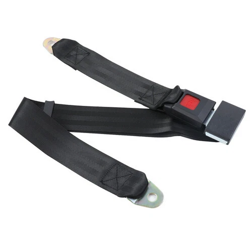 Paquete de 2 cinturones de seguridad universales para regazo de asiento individual ajustables de 2 puntos Foto 3 de 4