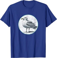 Colorful Retro Seagull Design by Bird Fan T-Shirt by Bird Fan *NEW* 10 Colors