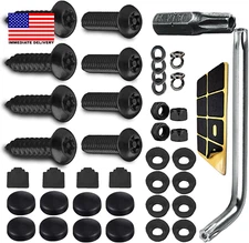 Anti Theft License Plate Screws Kits, Tamper Resistant Licence Plate Kit, 1/4"(M