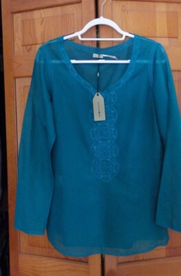 Teal MaxStudio Tunic cover up. Cute Embroidery. New with tags!