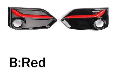 1Pair For Type R Fk8 Front Grills Bumper Fog Lights Cover Lamp Frame - Picture 8 of 10
