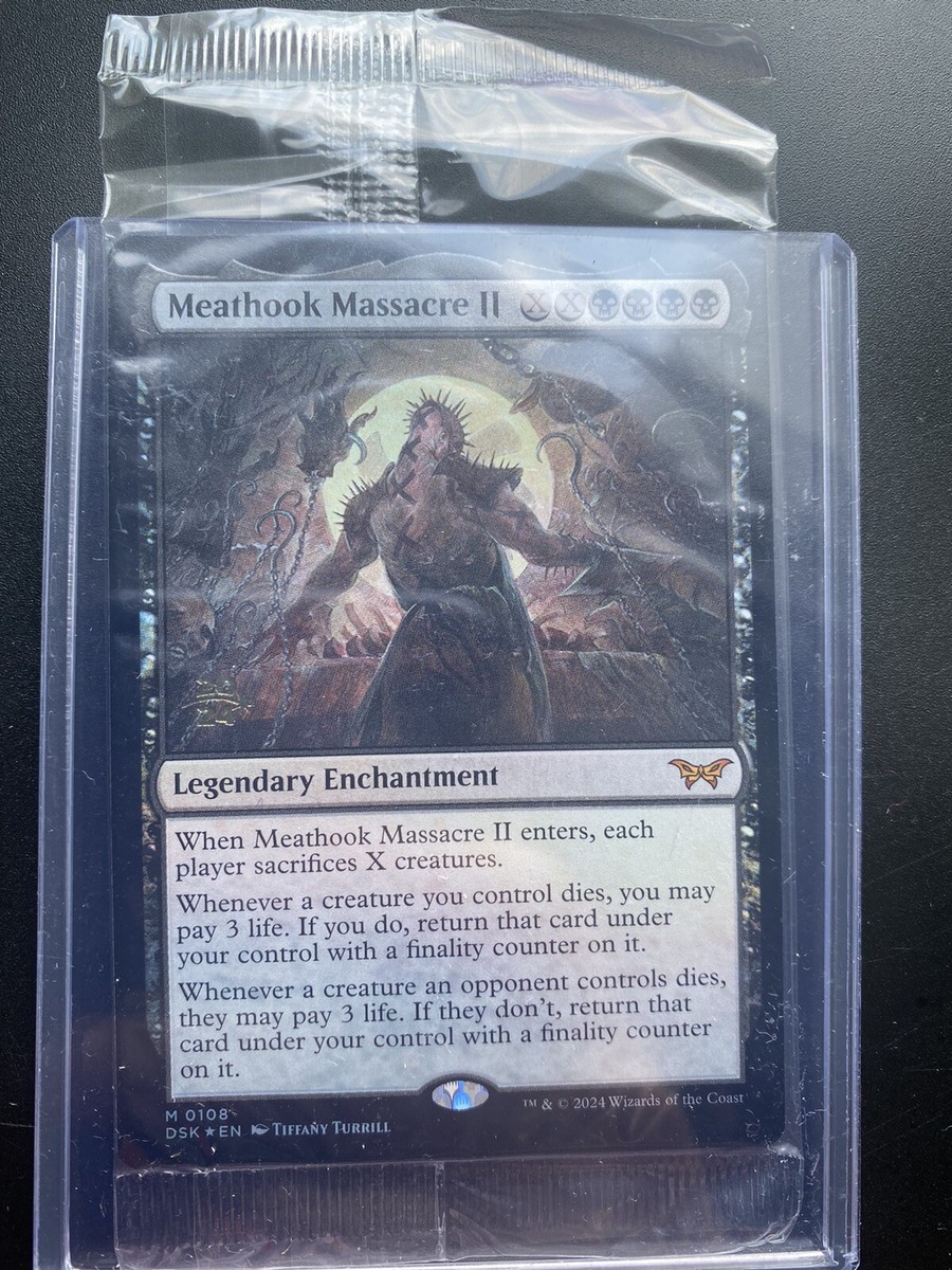 MTG foil 食肉鉤虐事件 FOIL Meathook Massacre II PRERELEASE MTG Duskmourn Mythic