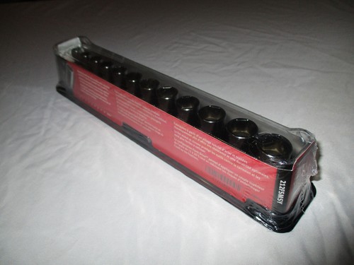 New Snap-on™ 3/8" drive 8 thru 19 mm 6-point Semideep Socket Set 212FSMSY Sealed - Picture 6 of 6