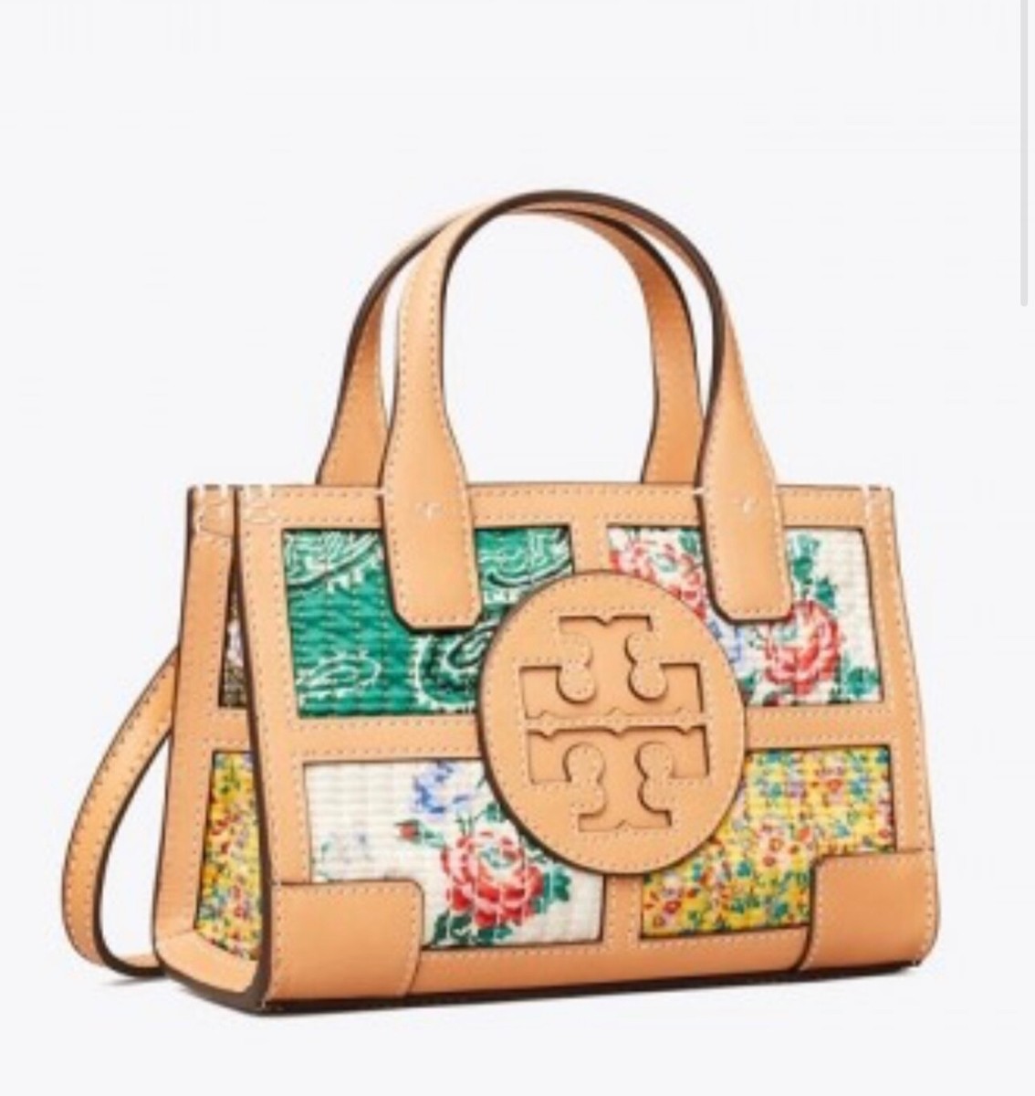 Brand New Tory Burch Ella Printed Quadrant Batik Medallion MICRO