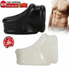 Men Male Soft Scrotum Testicle Squeeze Rings Cage Stretcher Enhancer Delay Ball