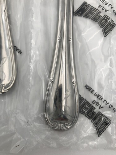 Studio Tecnico Mepra Raffaello flatware (12)5 place setting monogrammed "H" NIB - Picture 8 of 9