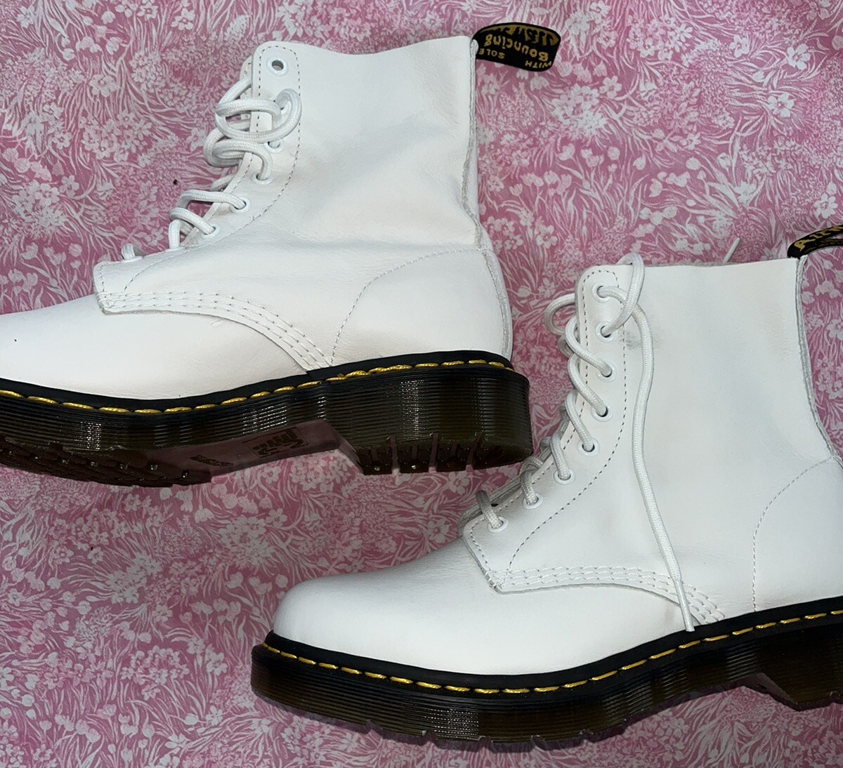 New Dr Martens Boots Pascal Virginia Soft Leather Docs White Womens Or  Mens