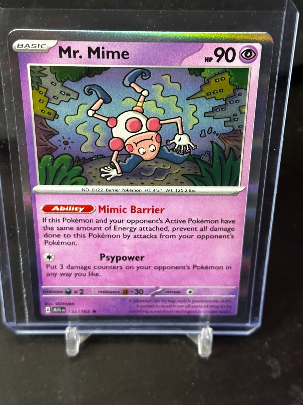 Holo Mr. Mime - 122/165 Rare Scarlet and Violet 151 Pokemon TCG | eBay