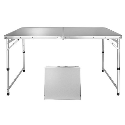 VILLEY 4FT FOLDING PORTABLE CAMPING TABLE LIGHTWEIGHT TABLE ADJUSTABLE LEGS