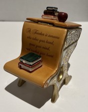 Vintage 2003 Ardleigh Elliott Numbered Music/Trinket Box Title Apple For Teacher