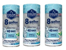 3 Pack Color Scents Simply Clean Trash Bags8-gallon 40 Drawstring Microban 3 Pack Color Scents Simply Clean Trash Bags8-gallon 40 Drawstring Microban
