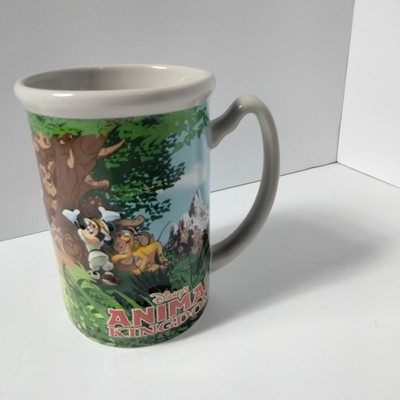 Disney Animal Kingdom Mickey Mouse Goofy Pluto Mug Cup 20-oz Authentic  3D