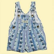 Vintage 90s Cutecumber Floral Overalls Toddler Size 18 Months Made In USA