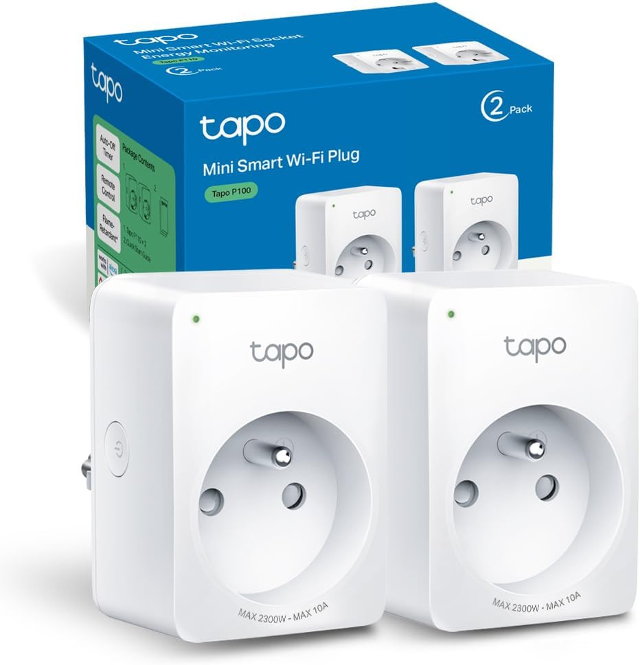 Tapo prise connectée wifi intelligente p100 blanche pour alexa
