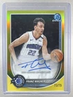 Franz Wagner 2025 Bowman Chrome #BCA-FW Yellow Refractor Auto /75