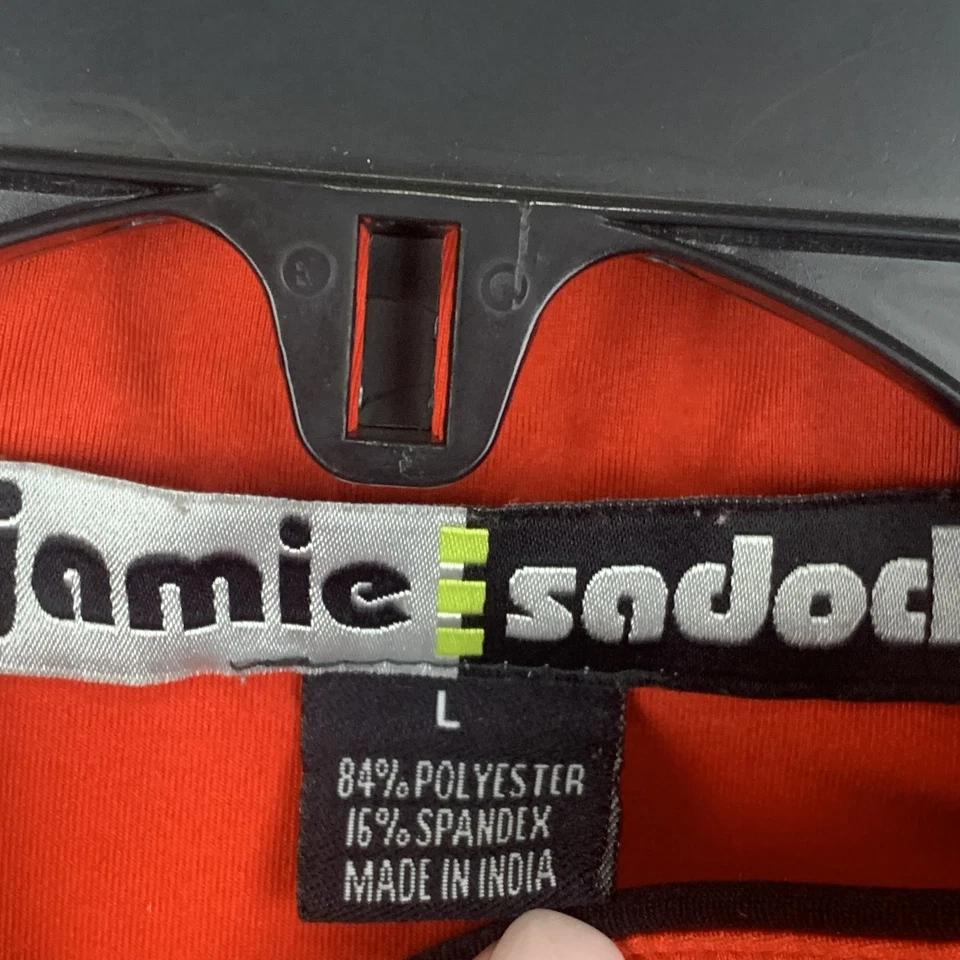 Jamie Sadock Golf Cuarto Cremallera Mujer Grande Rojo Negro Manga Larga Guijarro Playa Foto 4 de 4