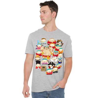 South Park Many Faces Of Cartman T-Shirt S-5XL, Athletic Heather