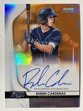 Ruben Cardenas 2020 Bowman Sterling Prospects Auto Orange Refractor 32/75