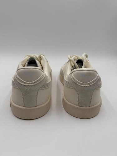 Zapatillas clásicas de cuero con cordones blancas y beige Puma para mujer talla 8 - Imagen 3 de 6