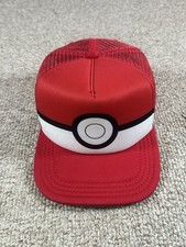 2016 Pokemon Youth Kids SnapBack Trucker Mesh Hat Red Pokeball Nintendo