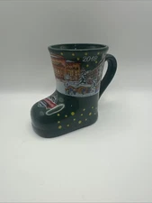 Christkindlmarket German Christmas 2018 Market Mug Carmel Indiana Boot -  Green