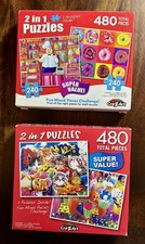 Cra-Z-Art Jigsaw Puzzles: 2 Boxes/4 Puzzles - 480 pieces/box