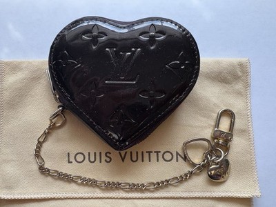 Louis Vuitton ハート型チャームヴェルニ パープル Louis Vuitton Heart Coin Purse Bag Charms Purple Amarente Vernis
