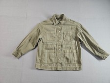 Divided HM Women Utility Jacket XS Olive Green Cargo Pockets Cotton Twill Casual