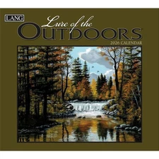 Lang Lure of the Outdoors 2026 Wall Calendar by Bill Saunders, 13.4" X 12