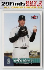 Cesar Jimenez Rookie Baseball Card 2007 Fleer #363 Seattle Mariners. rookie card picture