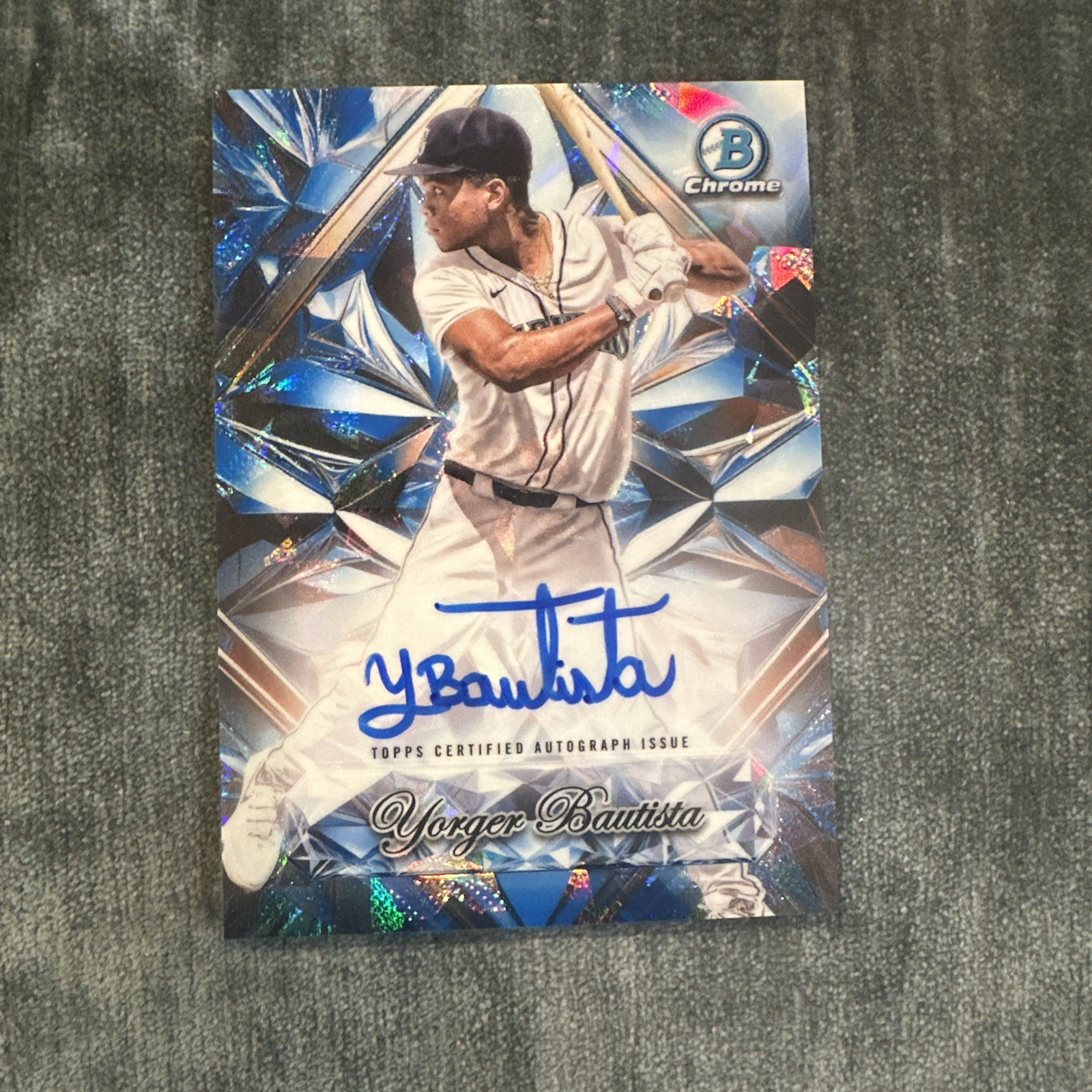 2025 Topps bowman chrome Yorger Bautista Sapphire Selections autograph color...