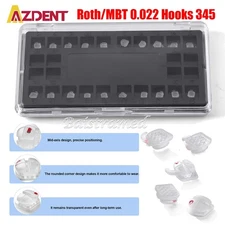 AZDENT Dental Ortodoncia Brackets Cerámica Braces Roth/MBT 0.022 Ganchos 345
