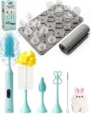 Baby Bottle Brush Set with Storage Drying Rack