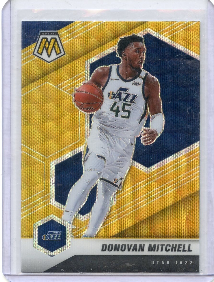 Donovan Mitchell 2020-21 Panini Mosaic Gold Wave Mosaic Prizm #64 Utah Jazz