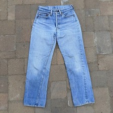 VTG 1970s Levis 501 Selvedge Redline Jeans 27x31  26x27 Light Wash 524