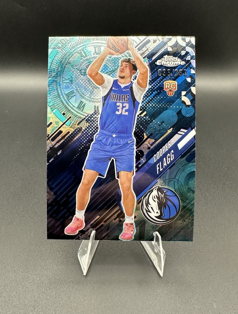 2025-26 Topps Chrome Cooper Flagg #GT-16 Go Time Teal Refractor RC /299