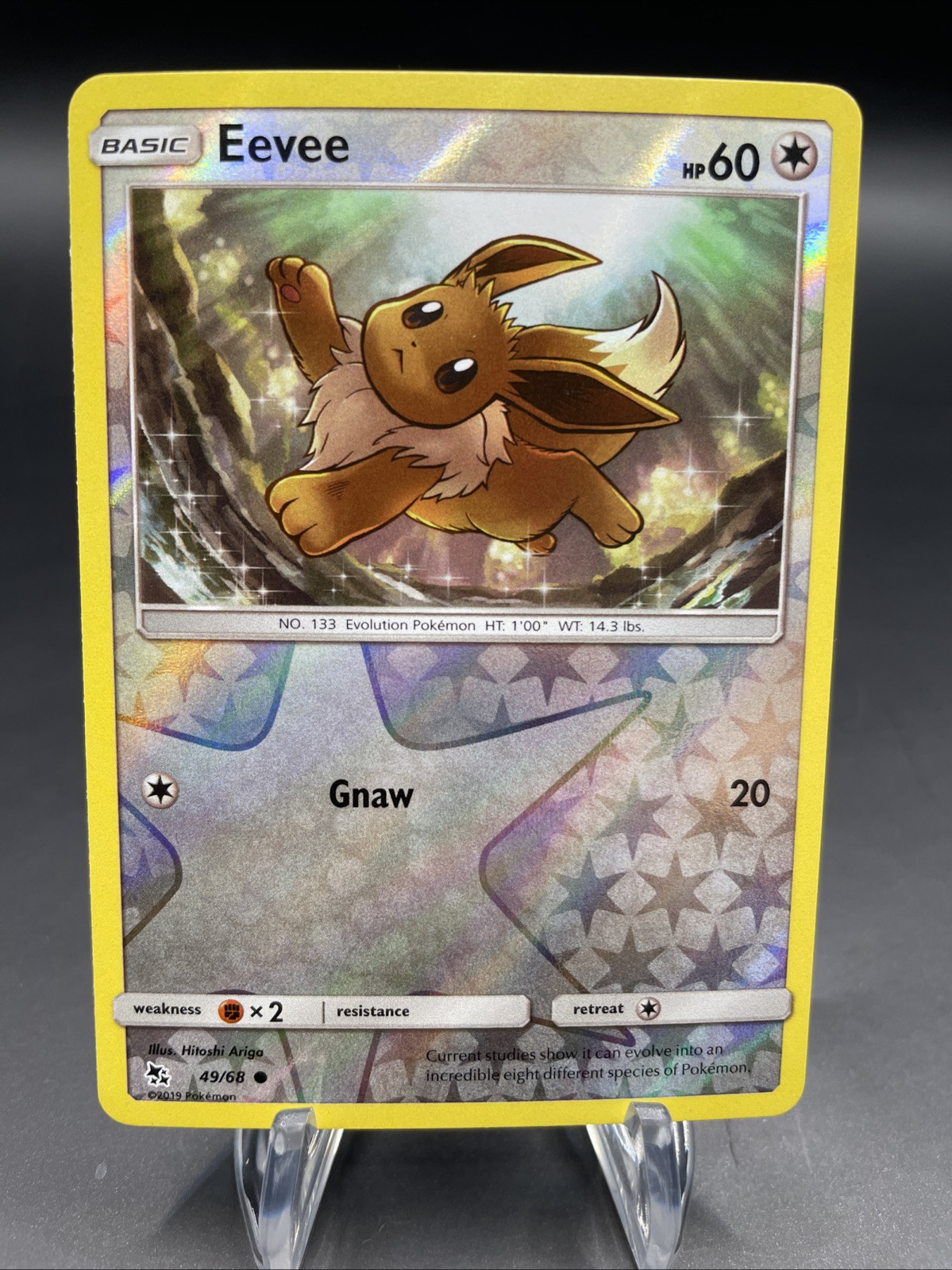 Eevee 49/68 Hidden Fates Reverse Holo NM/LP