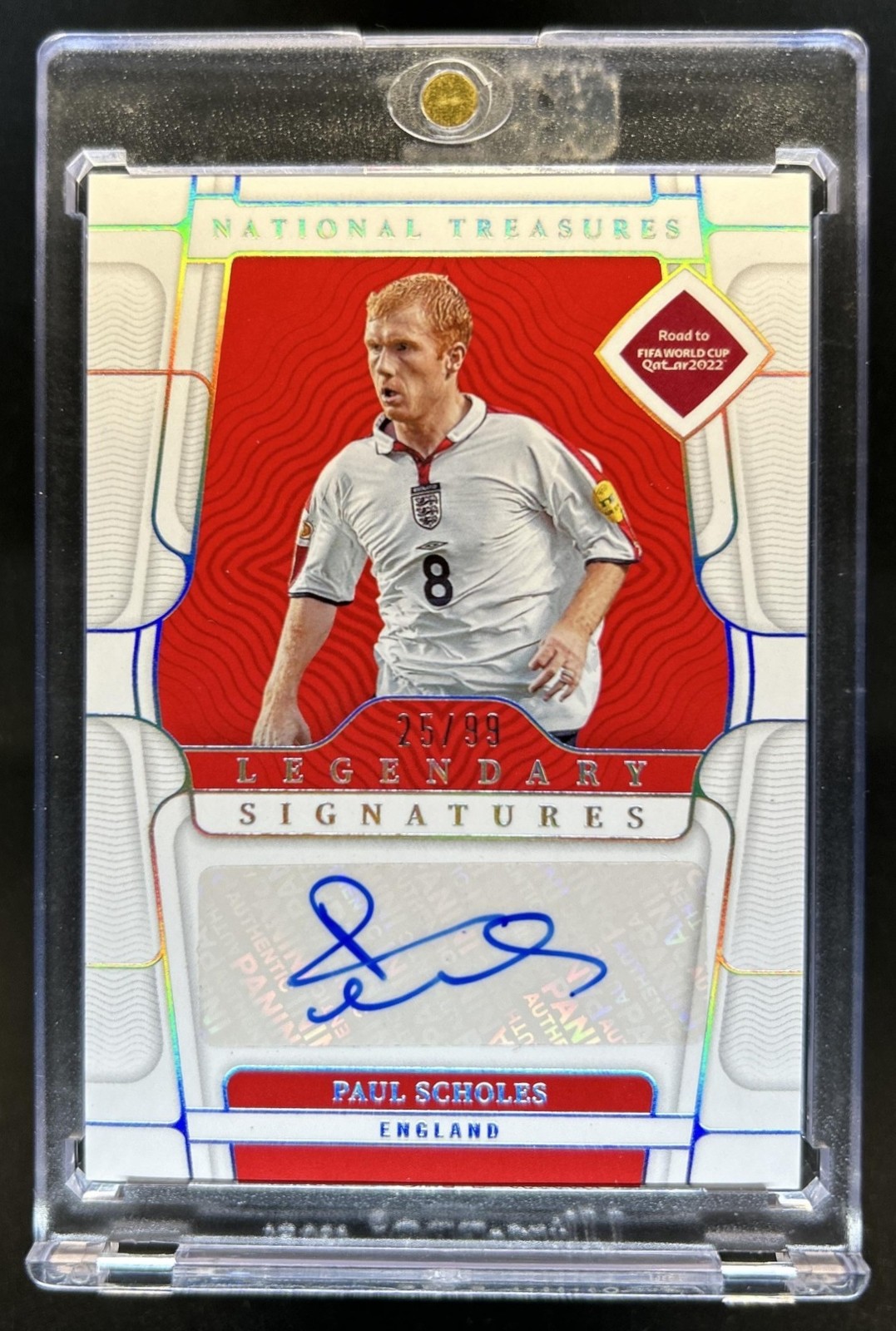 2022-23 National Treasures World Cup Paul Scholes Legendary Signatures Auto #/99 view 1