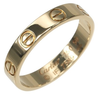 CARTIER Love Small Ring K18 yellow gold #5.4(US Size) 2.78g Women