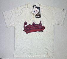 NWT Vintage St. Louis Cardinals Henley Shirt Youth XL Bike MLB White 2 Button