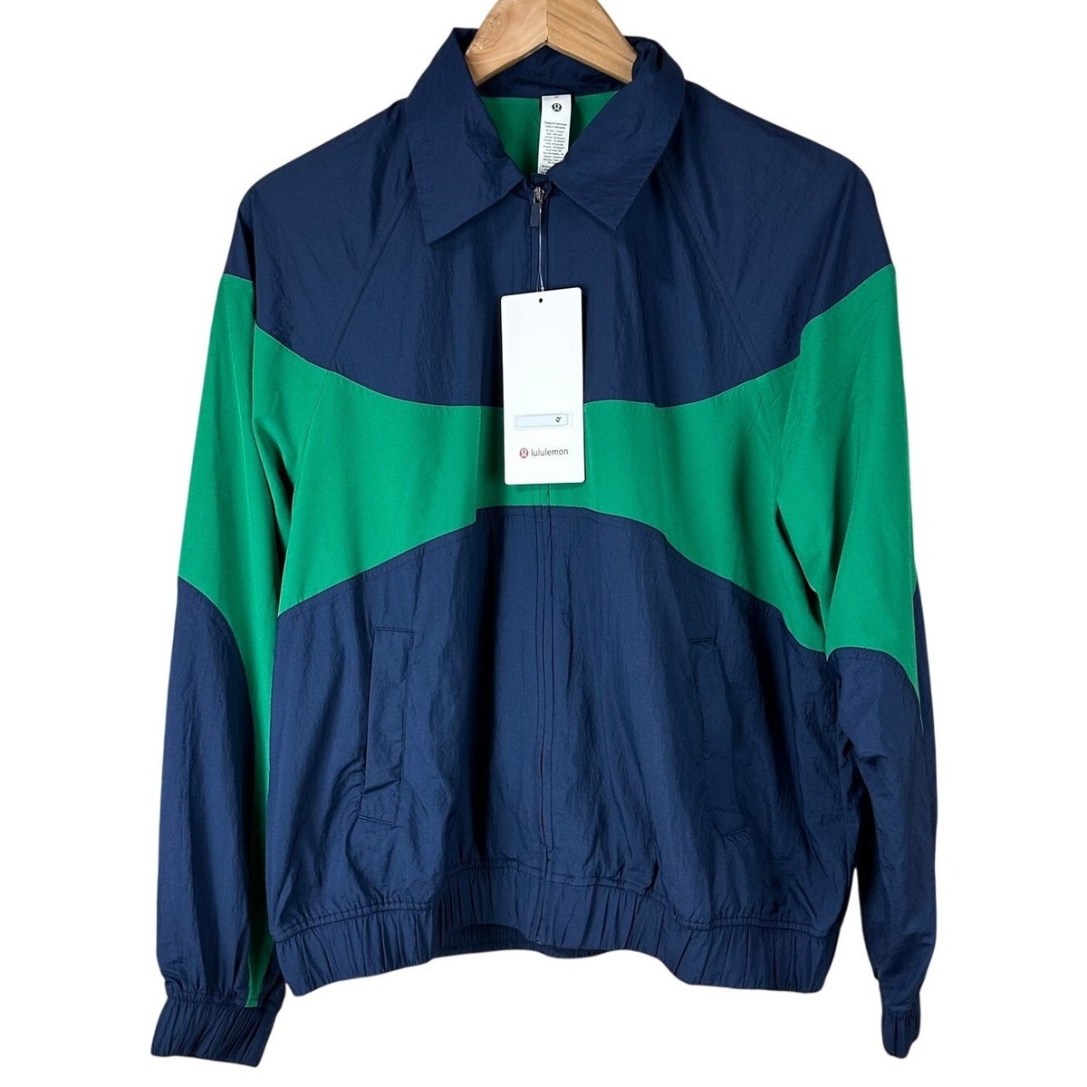 Lululemon Nylon Collared Jacket Retro Remix Set Club Blue/Green