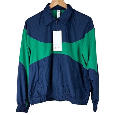 Lululemon Nylon Collared Jacket Retro Remix Set Club Blue/Green